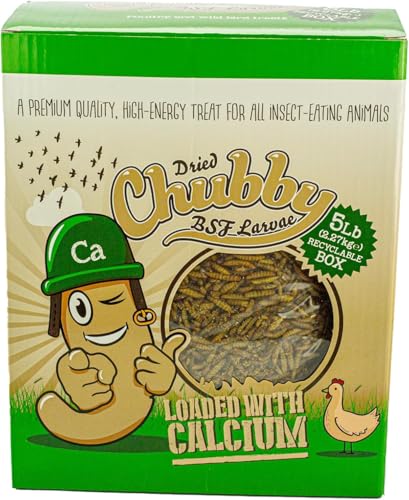 Chubby Dried Black Soldier Fly Larvae | 5 lbs | High-Calcium Non-GMO Insects for Chickens, Laying Hens & Wild Birds – Premium Protein Treat for Strong Eggs & Healthy Feathers - Image 5