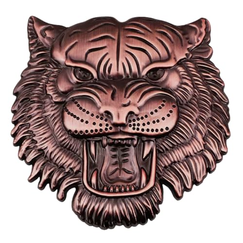 Image of Tiger 3D Metal Emblem for Cars & Bikes, Brass, Small 5.5 x 5.5 cm