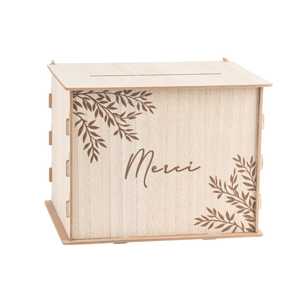 Artifetes Générique - URNE Bois Merci RÉUTILISABLE 30X23.5X23.5CM Nature