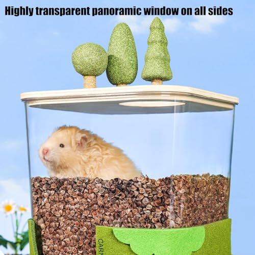 Bac à sable pour hamster anti-projection pour garder une cage propre