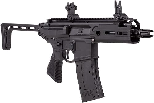 Miniatura 4 de Sig Sauer Pistola BB de acero CO2 de 0.177 in, 30 rd Mag, mira abatible, semiautomática y 3 ráfagas, riel de caza para armas de fuego