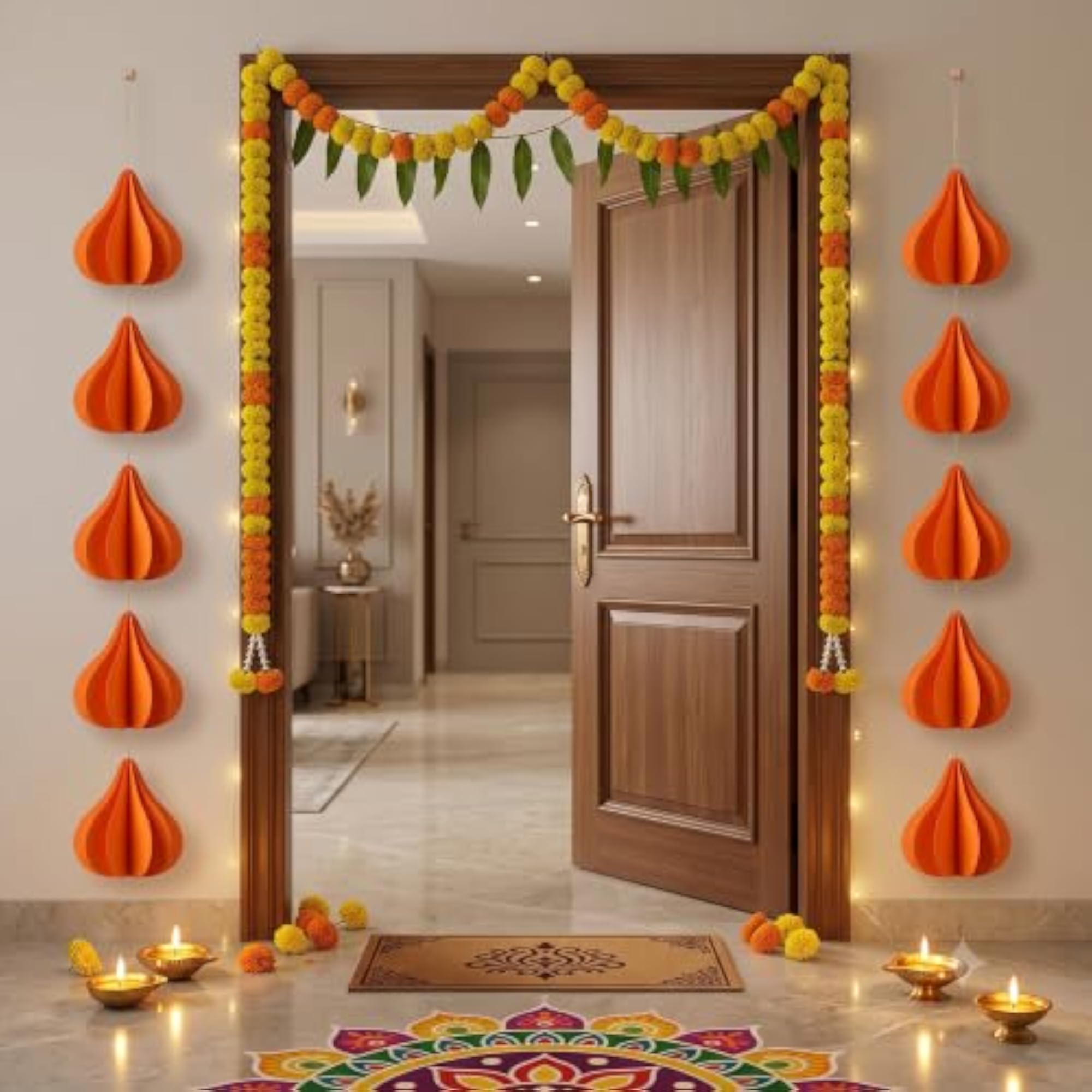 Paper Modak Hanging Decor for Festive Diwali Decoration