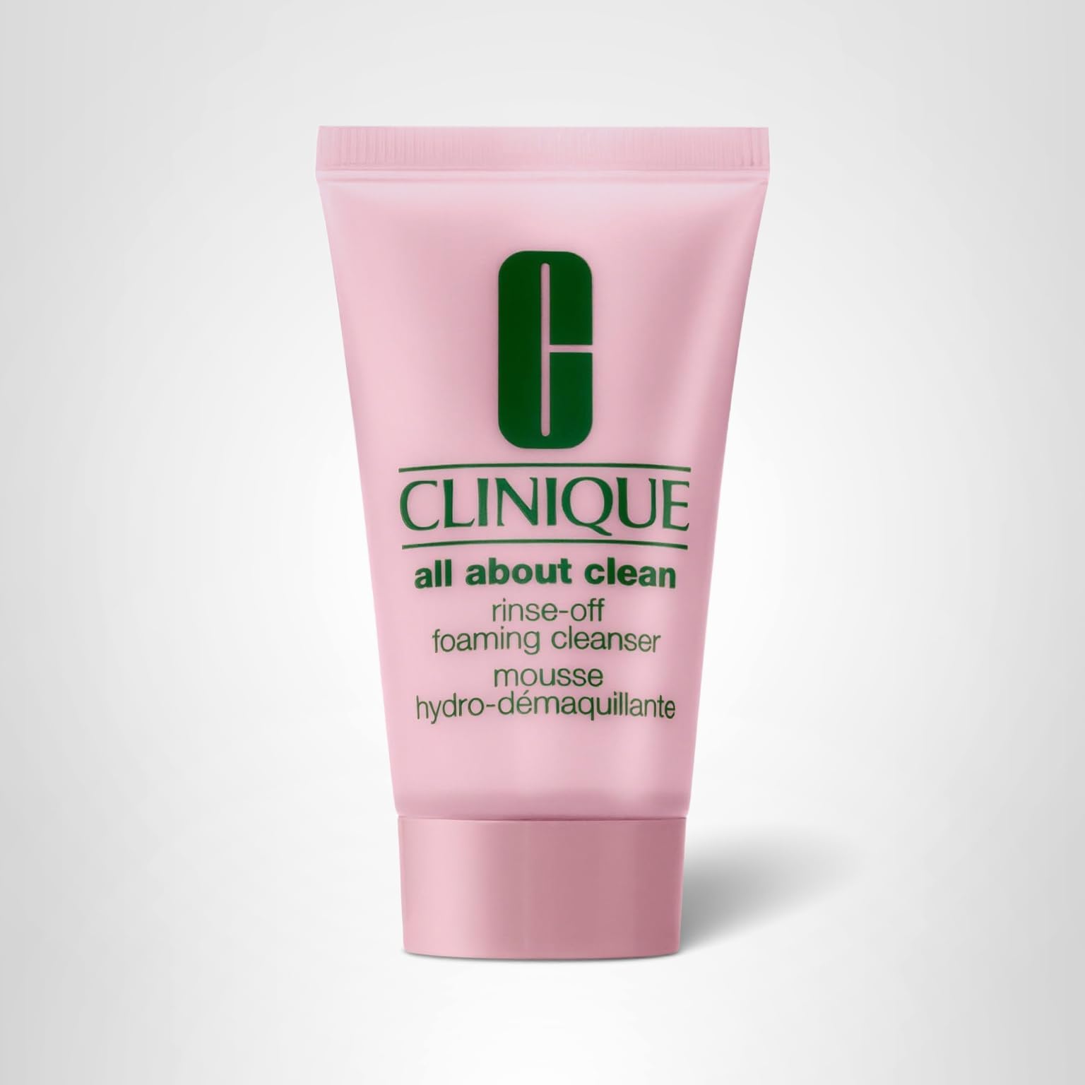 Clinique All About Clean Rinse-Off Foaming Facial Cleanser With Hyaluronic Acid + Glycerin For Oily Skin Types | Dissolves Makeup + Sunscreen, Mini Travel Size, 1 Fl Oz