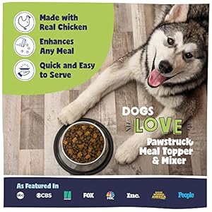 Pawstruck vet beneficial air dried canine meals toppers for choosy eaters  made in usa with actual hen  premium all pure meal combine in kibble seasoning enhancer  8 oz  packaging could fluctuate   cucciolini doodles