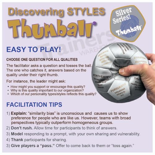 Image of Trainers Warehouse 6 inch Thumball Collection, 32 Prompts for Conversation, Team Building, Relationship and Training