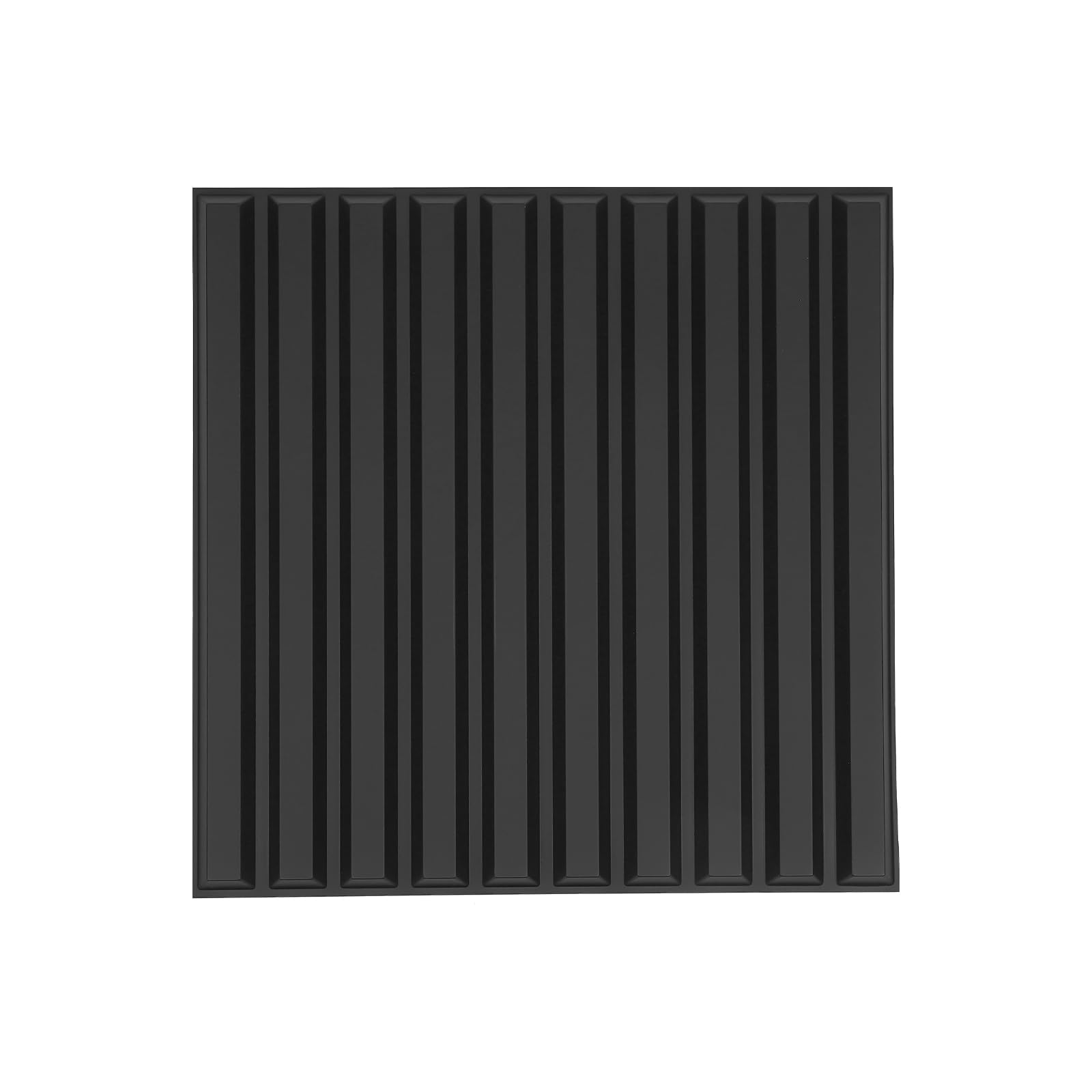 12 pannelli da parete 3D in PVC, autoadesivi, per soggiorno, camera da letto, 50 x 50 cm, 3 m², colore nero