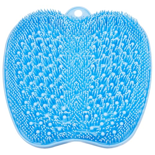 BESKAR Fußwäscher Bath Massage Pad mit Rutschfesten Saugnäpfen, Fuss Wäscher Dusche zum Reinigen der Füße Peeling No Bend, Fußpunkte Reflexzonenmatte zur Entspannung der Füße 1