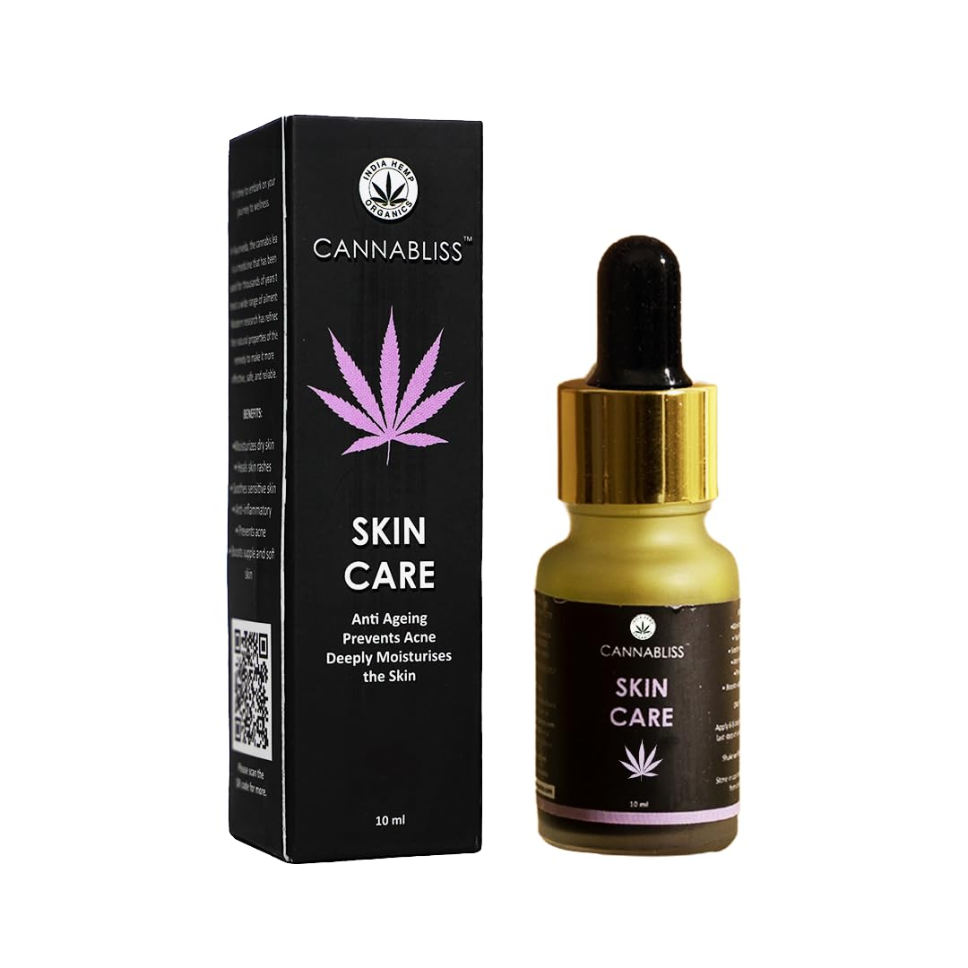 India Hemp Organics Skin Care Oil | 100% Natural & Effective | Anti-ageing, Anti-Acne, Non-comedogenic | 10 ml