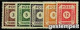 Goldhahn Markenqualität Goldhahn SBZ Nr. 56-60 gestempelt Ziffern 1945\