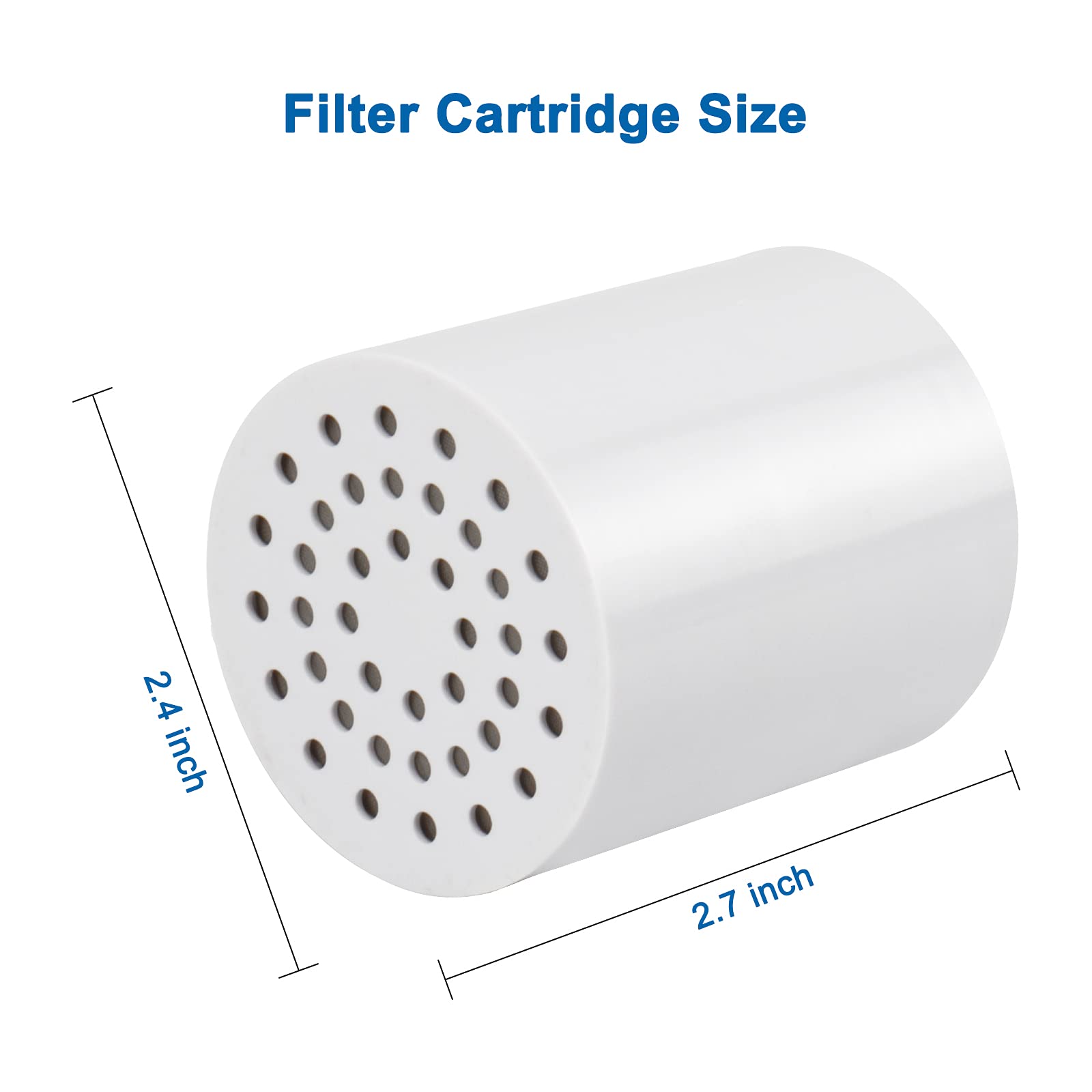NearMoon Cartucho de repuesto de 15 etapas, filtro de ducha universal de alto rendimiento con VC, reduce el agua dura, las impurezas de metales pesados, mejora la piel y el cabello, se adapta a