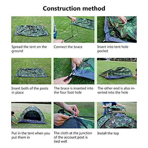 Ayaaa Campingzelt,Klappzelte,Outdoor-Zelt Doppelzelt mit Belüftungsöffnungen und Überdachung Wasserdichtes Tarnzelt mit… – Bild 7