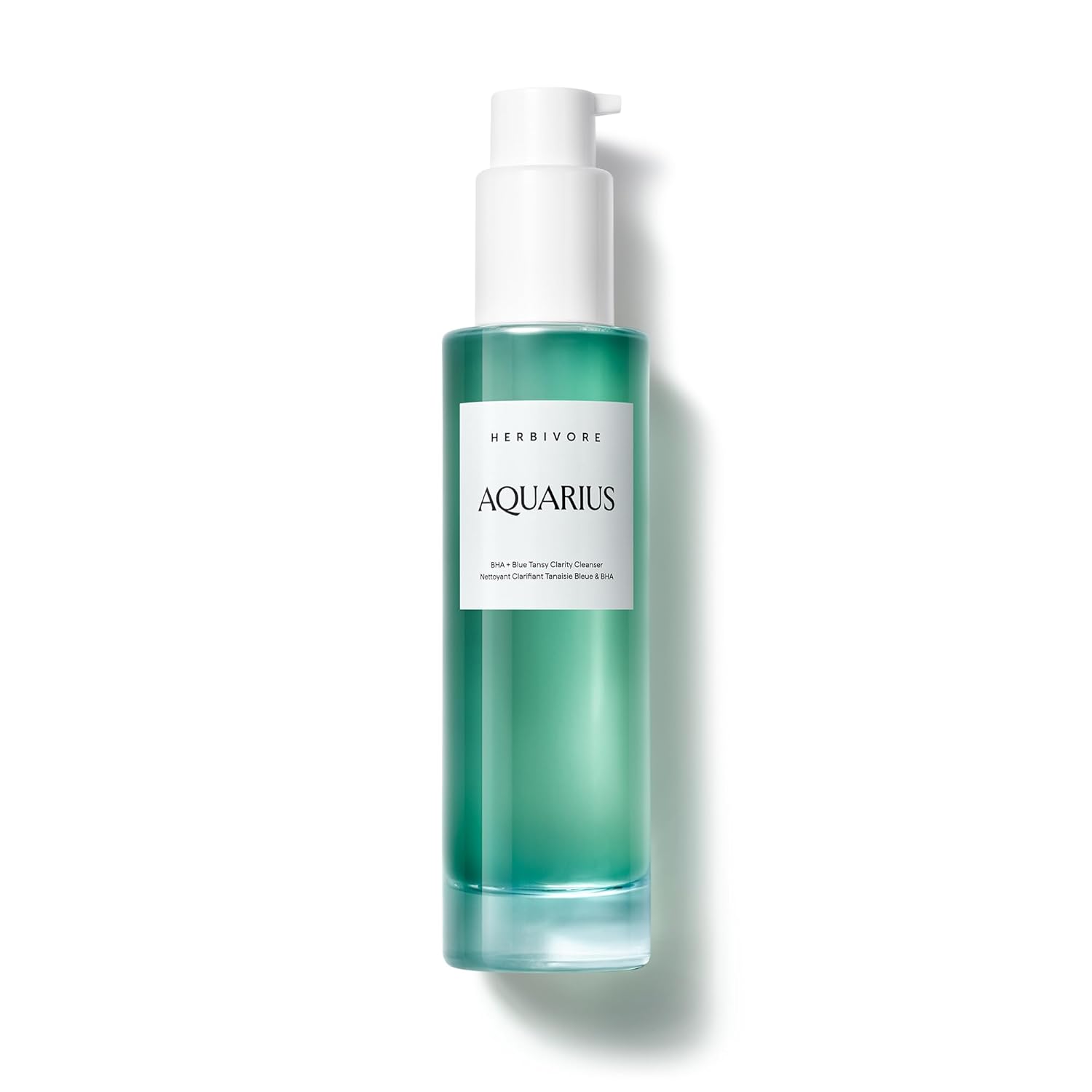 HERBIVORE Aquarius BHA + Blue Tansy Clarity Cleanser – Deep Cleansing, Gentle Exfoliation for Oily-Combination Skin, Plant-Based, Vegan, Cruelty-free, 3.3 oz