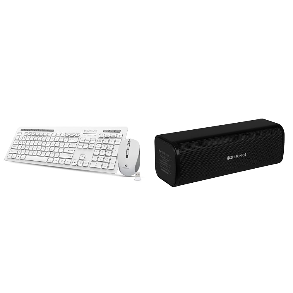 ZEBRONICS Zeb-Companion 500 2.4GHz Wireless Keyboard and Mouse Set, USB Nano Receiver, Chiclet Keys, (B0BQ1XV6R9) Amazon Price History, Amazon Price Tracker