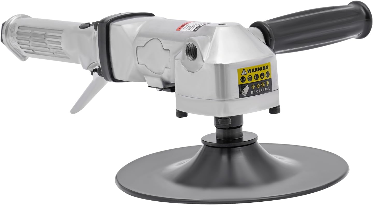 Air Angle Sander,7Inch Pneumatic Sander Heavy Duty Air Sander,Pneumatic Polisher Hand Sanding Tool with Air Inlet Connector (7inch)