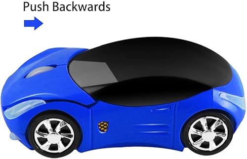 Miniatura 3 de EALEK, Ratón inalámbrico, mouse con forma de auto 3D, ratón óptico de 2.4 GHz 1600 DPI, lindo mouse USB para PCportátilcomputadora, mouse ergonómico