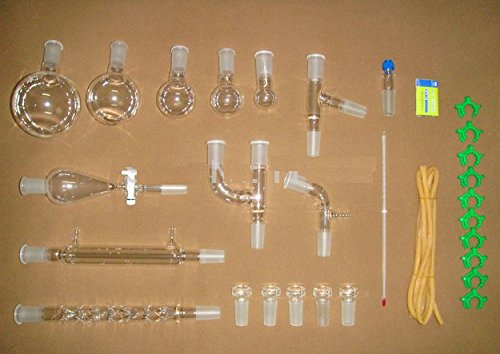 Gowe chimica organica vetreria da laboratorio kit 24/40, laboratorio vetreria kit 24/40