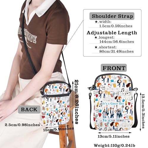 CMNIM Grey's TV Series Inspired Crossbody Bag Anatomy Characters Shoulder Purses Adjustable Strap Doctor Anatomy Fans Gifts4