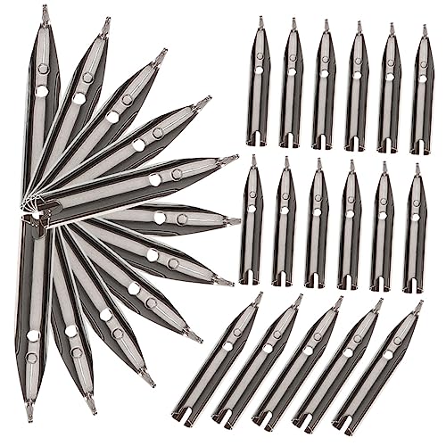 DOITOOL 15Pcs Fountain Pen Nibs Replacement Calligraphy Nibs for Smooth Writing Compatible with Standard Pens for Students and Artists