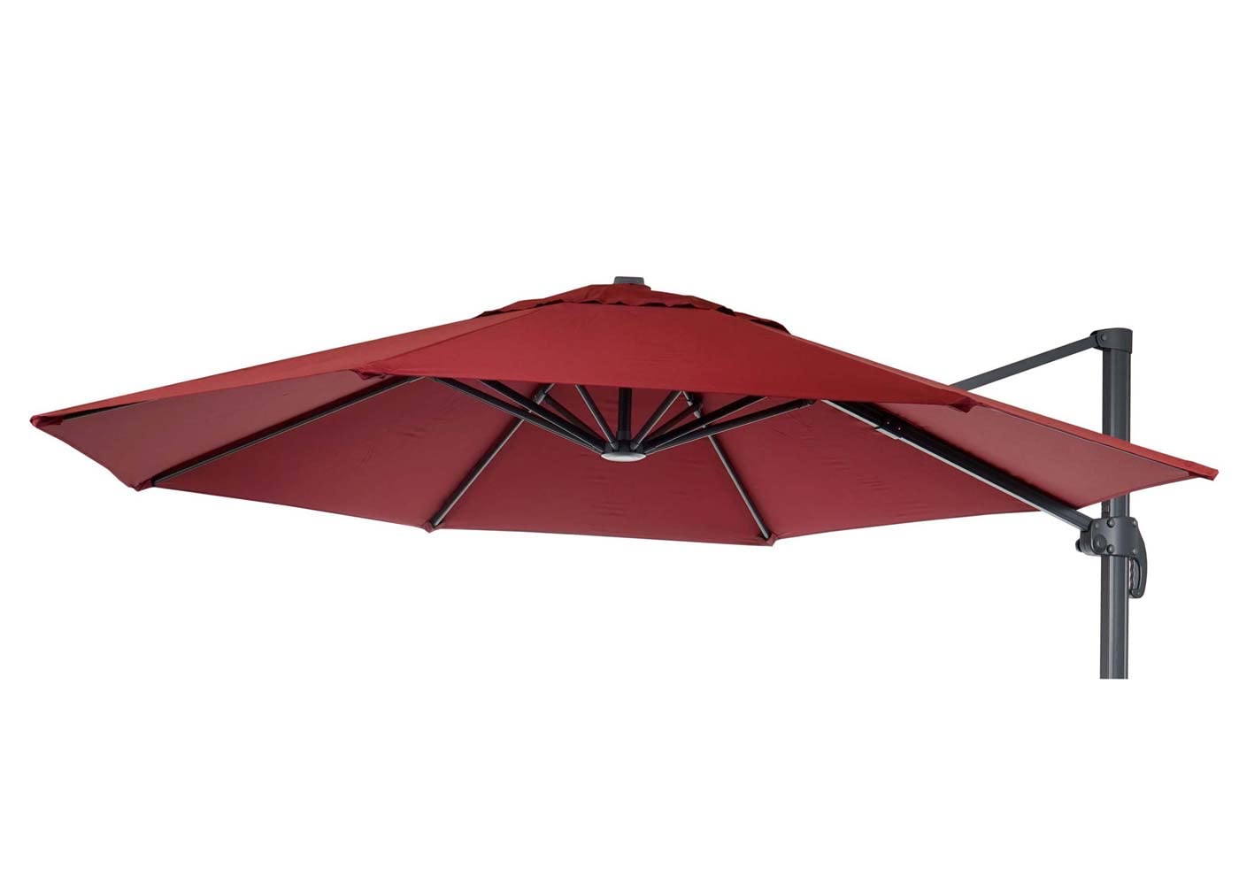 Mendler Toile de Parasol HWC-A96 8 Baleines Ø3,5m 220g/m² Polyester Bordeaux