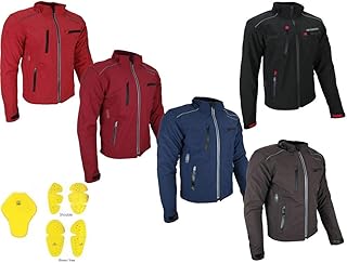 HEYBERRY Soft Shell Motorradjacke Textil Antique-Braun Gr. L