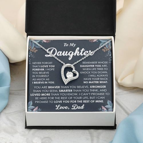 Love Knot Necklace From Dad - Gift For Daughter's Birthday2