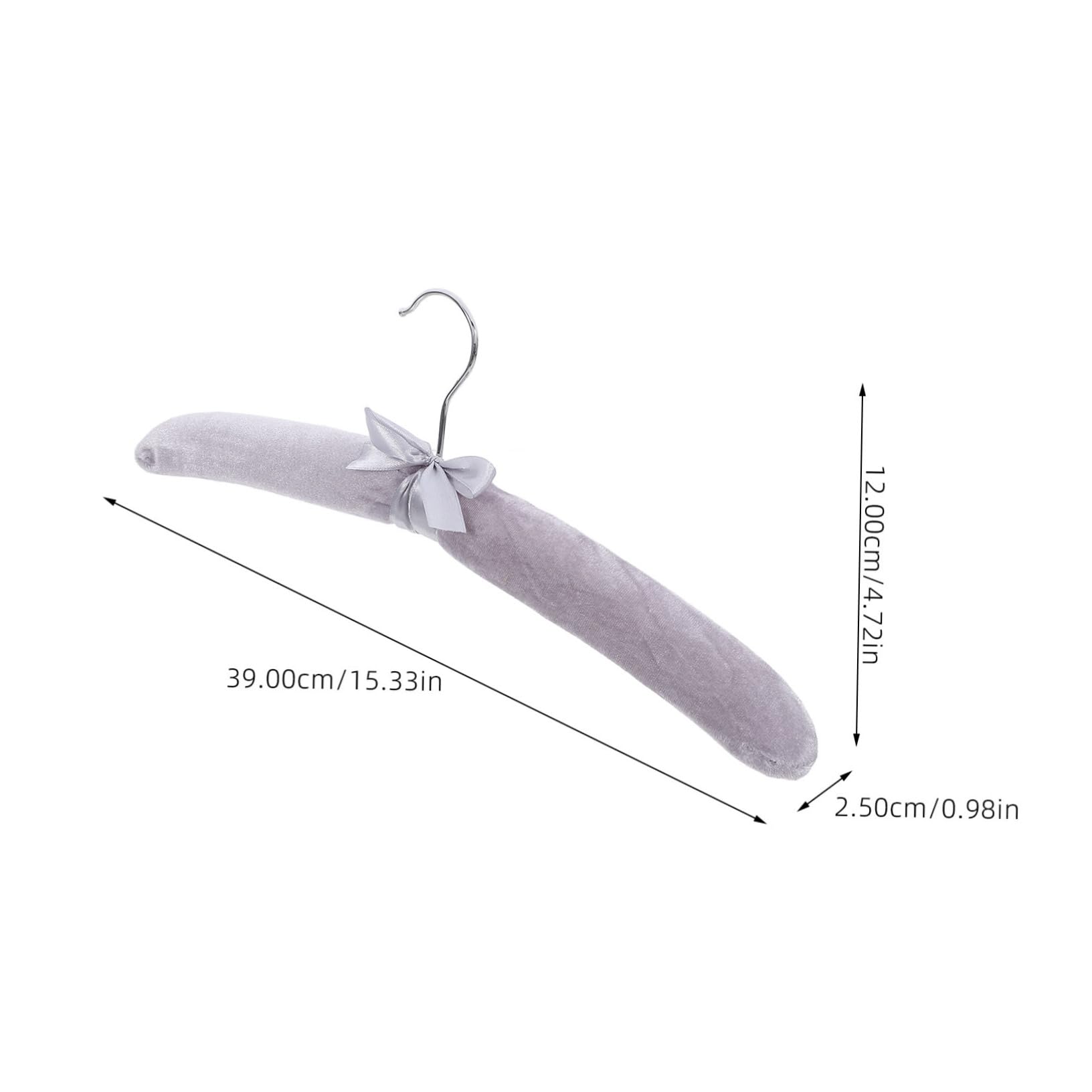 STOBAZA Soft Velvet Hangers for Women's Clothes 5 Pack Padded Hangers No Shoulder Bump for Sweaters and Lingerie