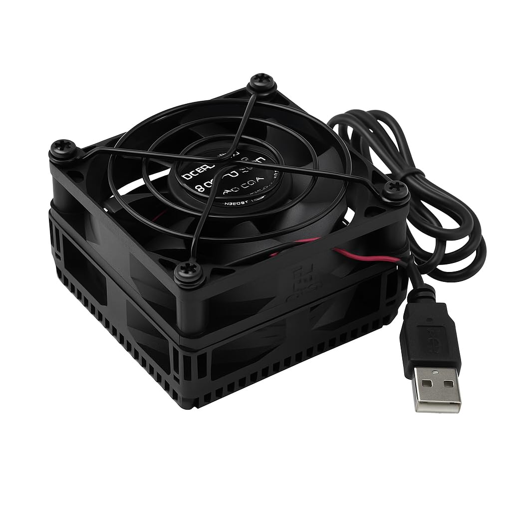 Ventilador disipador de calor de 3.150 in, disipador de calor + ventilador USB + cinta adhesiva conductora térmica preaplicada