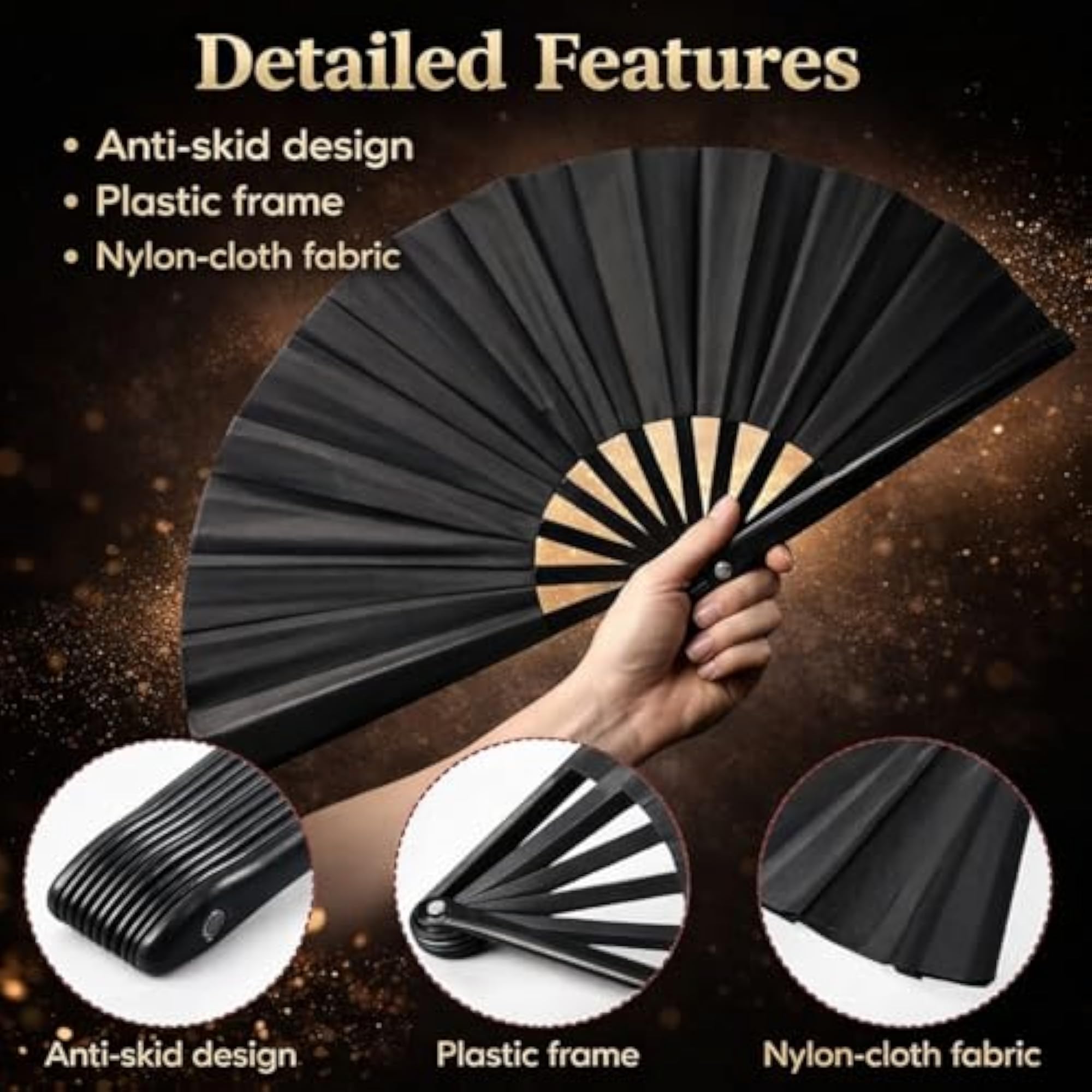 Large Folding Fan with Sleeves, 12 Sets