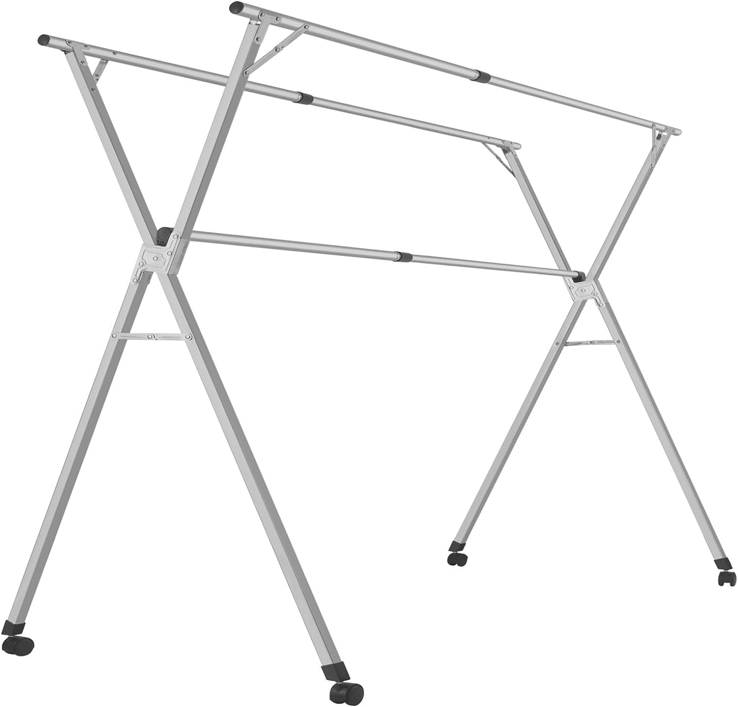 Wäscheständer aus Edelstahl mit 4 Rollen, platzsparender Wäscheständer für den Innen- und Außenbereich für kleine Räume – 240 cm Wäschetrockner für effizientes Trocknen