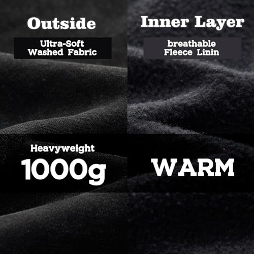 Dnzzs Mens Zip Up Hoodie Oversized Acid Wash Hoodie Heavyweight Fleece Full Zipper Vintage Sweatshirt Fall Fashion Zip Jacket4