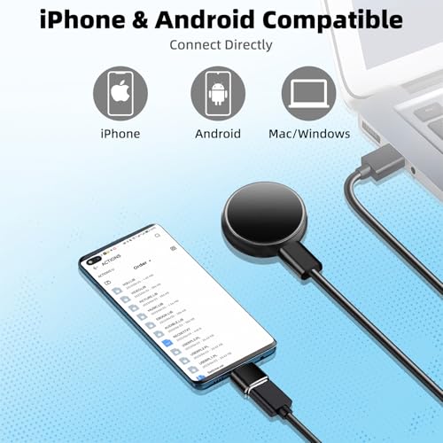 Diktiergerät Mini 3072 Kbps, Audio Aufnahmegerät Abhörgerät mit Dreifacher Rauschunterdrückung Sprachaktivierter, 800 Stunden Kapazität Voice Recorder 64G, USB Wiederaufladbar Mini Aufnahmegerät