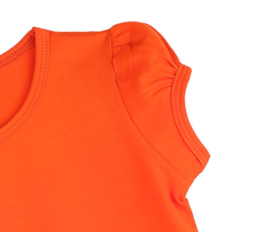 Image of Lilax Girls Short Puff Sleeve Cotton T-Shirt, Toddler & Little Girls Top | 95% Cotton Puff Sleeve Tee; Crewneck, Short Sleeve; Toddler & Girls Sizes 2T-12; for School, Play & Everyday; Machine Wash