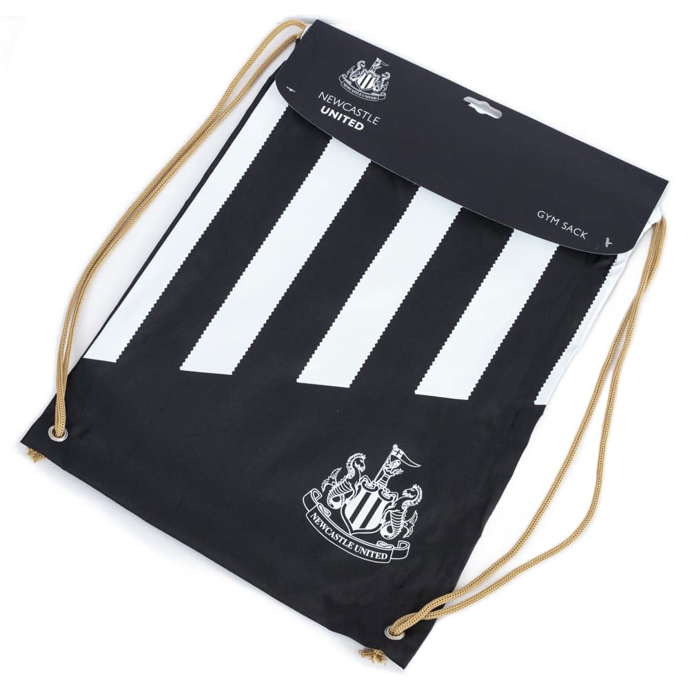 Hy-Pro Newcastle Gym Sack-Stripe, Sacca da Palestra Unisex-Adulto, Nero e Bianco, Taglia Unica
