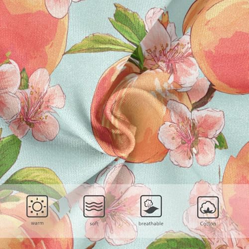 Wusikd Peach Fruit Blossoms Girls' Underwear Cotton Girls Briefs Soft Toddler Underwear 2T3