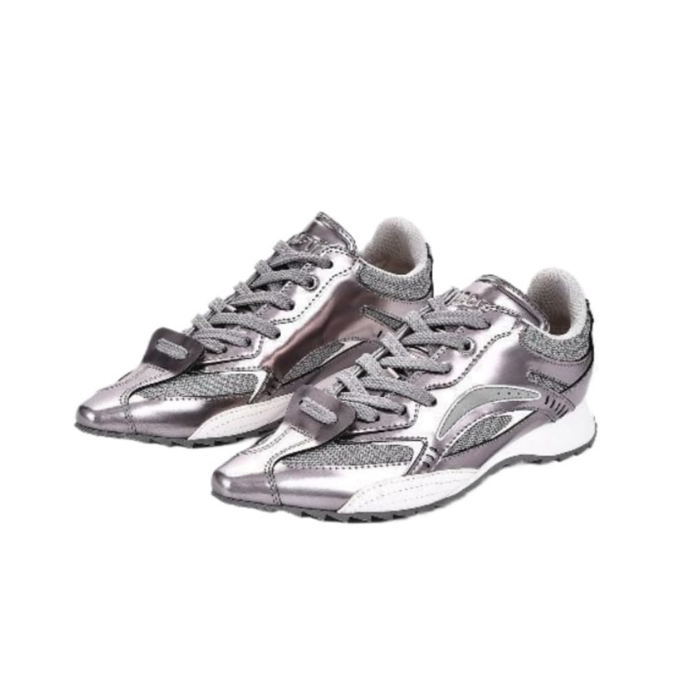 Sneakerina Ballet Sneakers for Women Pointed Toe Lace-up Cute Y2K Lolita Kawaii Elegant Dressy Fashion Trendy Good Looking Gifts for Daughter Back to