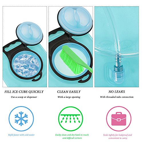 DECDEAL Reservoir Bag Outdoor 2 litros Hidratação bexiga Leakproof proof água com uma fácil limpeza