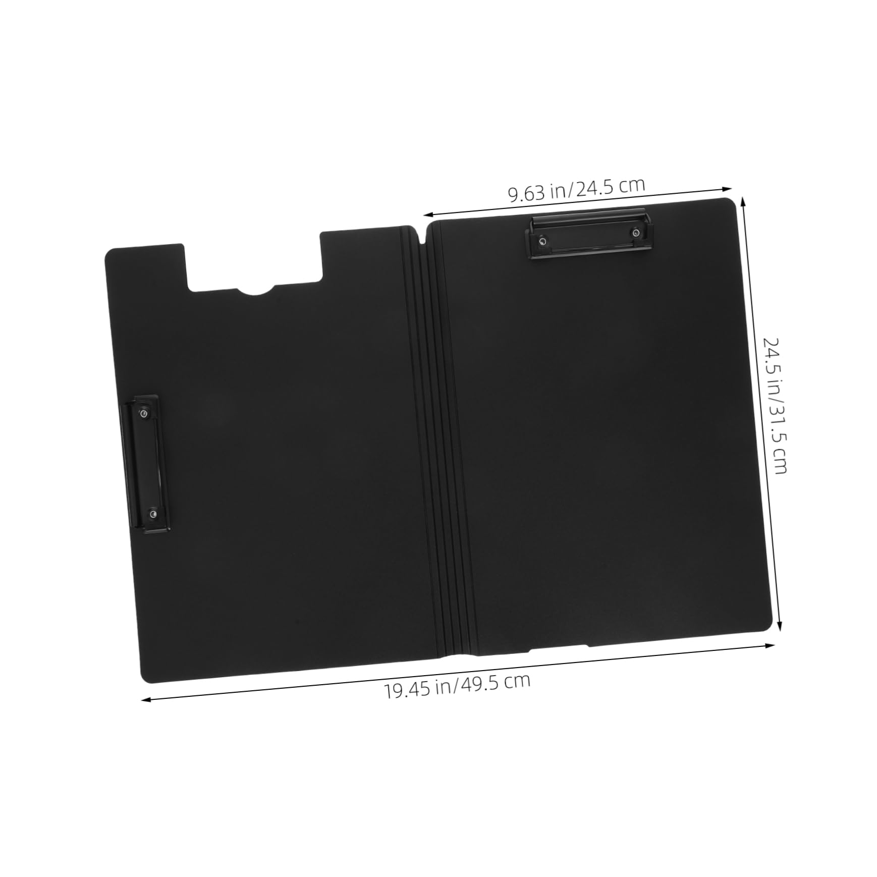 NUOBESTY 6pièces Porte-documents Pliable Plastique avec Double Pince Horizontale Étanche et Portable pour Bureau Soins Infirmiers et Organisation de Documents
