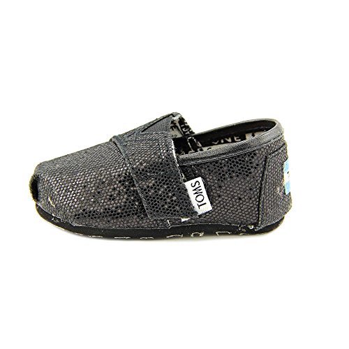 Toms Tiny Toddlers Black Glitter Classic Slip-ons 2 Toddlers2