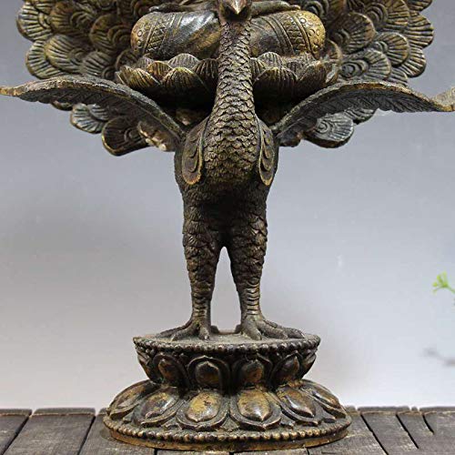 Amazon.co.jp: アンティーク銅孔雀明王の装飾品青銅アンティーク明王