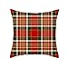 GREENLANS Fodere per Cuscini, Copricuscino con Federa Scozzese Stampa Lettera di Buon Natale per Divano Letto Decorazione Soggiorno 7#
