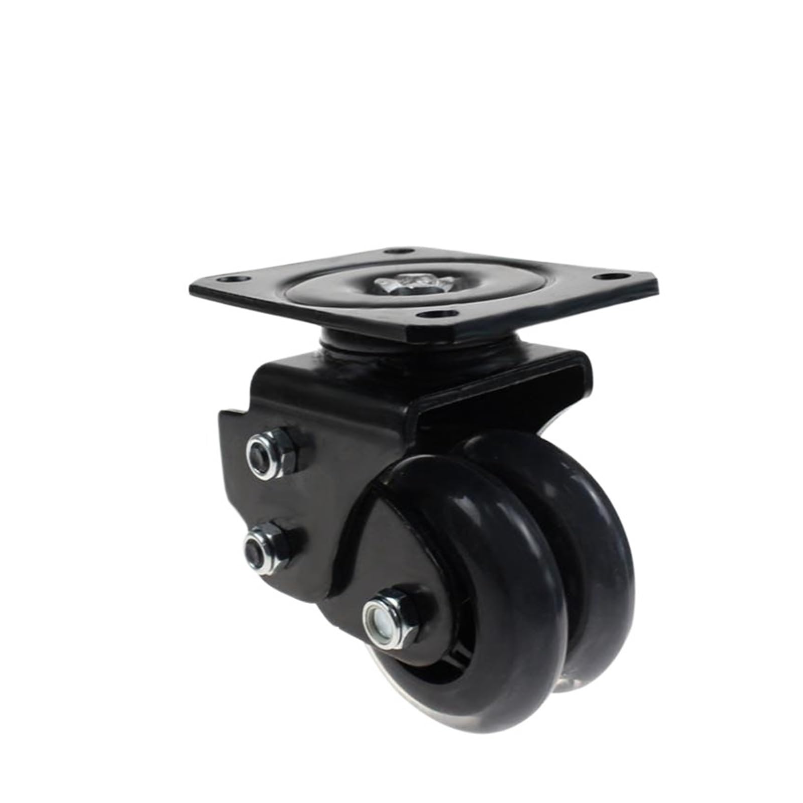 MXXDMOPD 1 Piece 2.5-inch Silent Caster Spring Shock-Absorbing AGV Swivel Wheel Robot Heavy-Duty Polyurethane(Sjb920-420a)