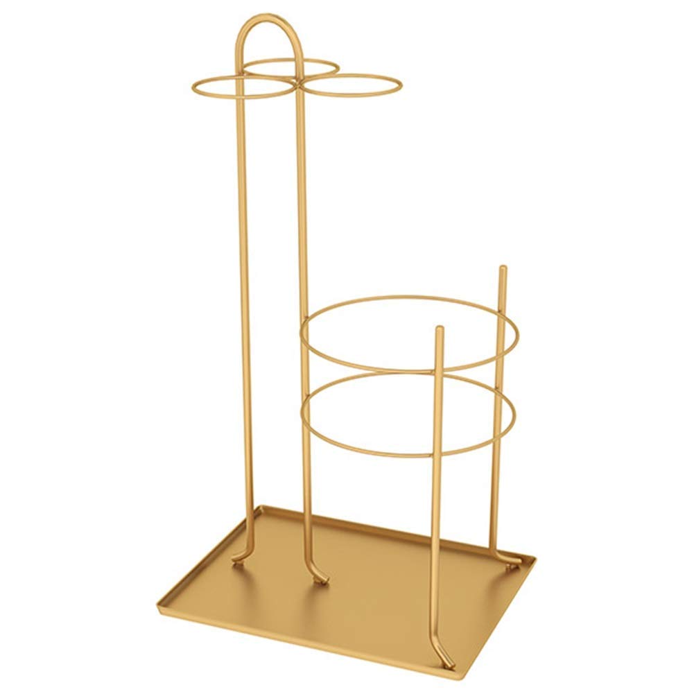 Porte-parapluies en métal doré haut de gamme pour cannes et hall d'accueil