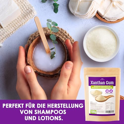 AVIDA ZEN Xanthan Gum Pulver, Bindemittel in Lebensmittelqualität, Veganer und glutenfreier Stabilisator für Eis, Suppen, Soßen, Xanthangummi Soßenbinder (100g)