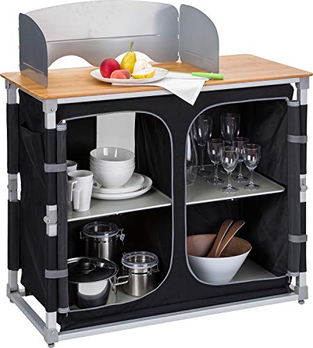 Berger Küchenbox Deluxe Campingküche Alu Aufbauschrank Faltschrank Wohnwagen Klappschrank Faltbox