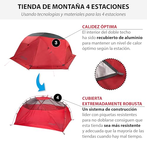 Miniatura 4 de Keenflex Tienda De Campaña Para 1-2 Personas 2p Red