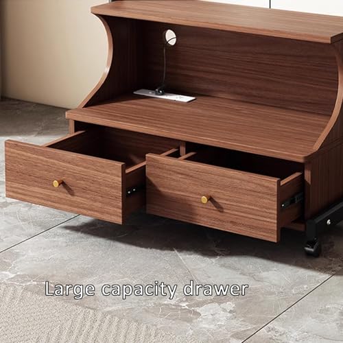 Soporte móvil para TV con ruedas y 3 cajones, 50-85 pulg. miniatura 5