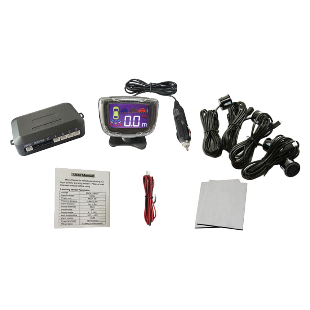 Kit sensore radar inverso senza fili, DC 12V Wireless Radar Sensibile Radar Distanza di rilevamento: 0.3 ~ 2.0m/11.8-78.7