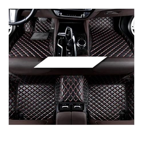 Alfombrillas De Cuero para Coche para VW para Golf 5 MK5 A5 2003-2007 Accesorios para Interior De Coche Alfombras y tapetes(Negro Rojo)
