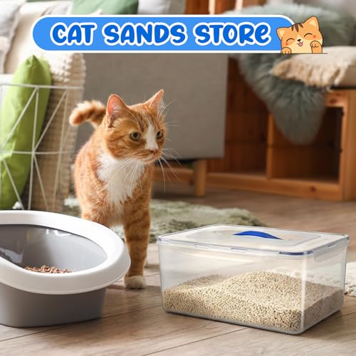 Contenedor de Almacenamiento para Arena de Gato 2 Pzs 31 lbs miniatura 6