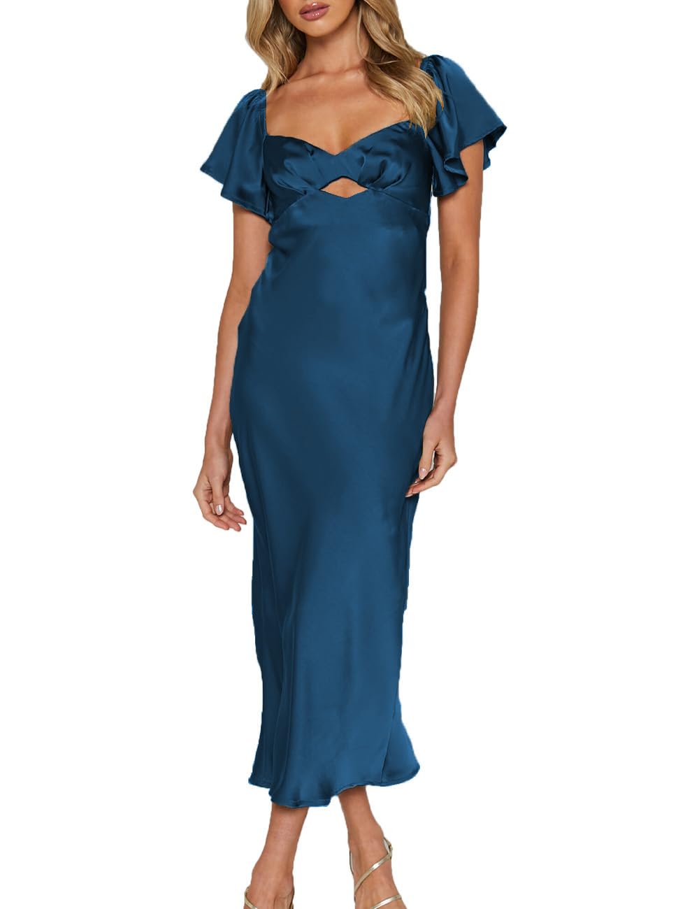 Photo 1 of VUBIYA Women's Satin Midi Dress